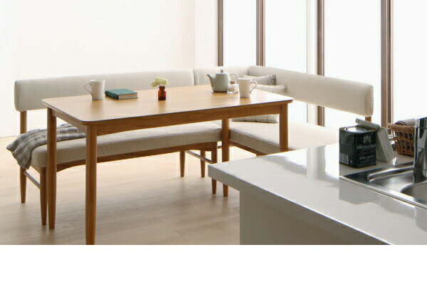 ダイニングテーブル ダイニング リビングでもダイニングでも使える ソファベンチシリーズ ダイニングテーブル単品 ナチュラル W150 組立設置付 [3]