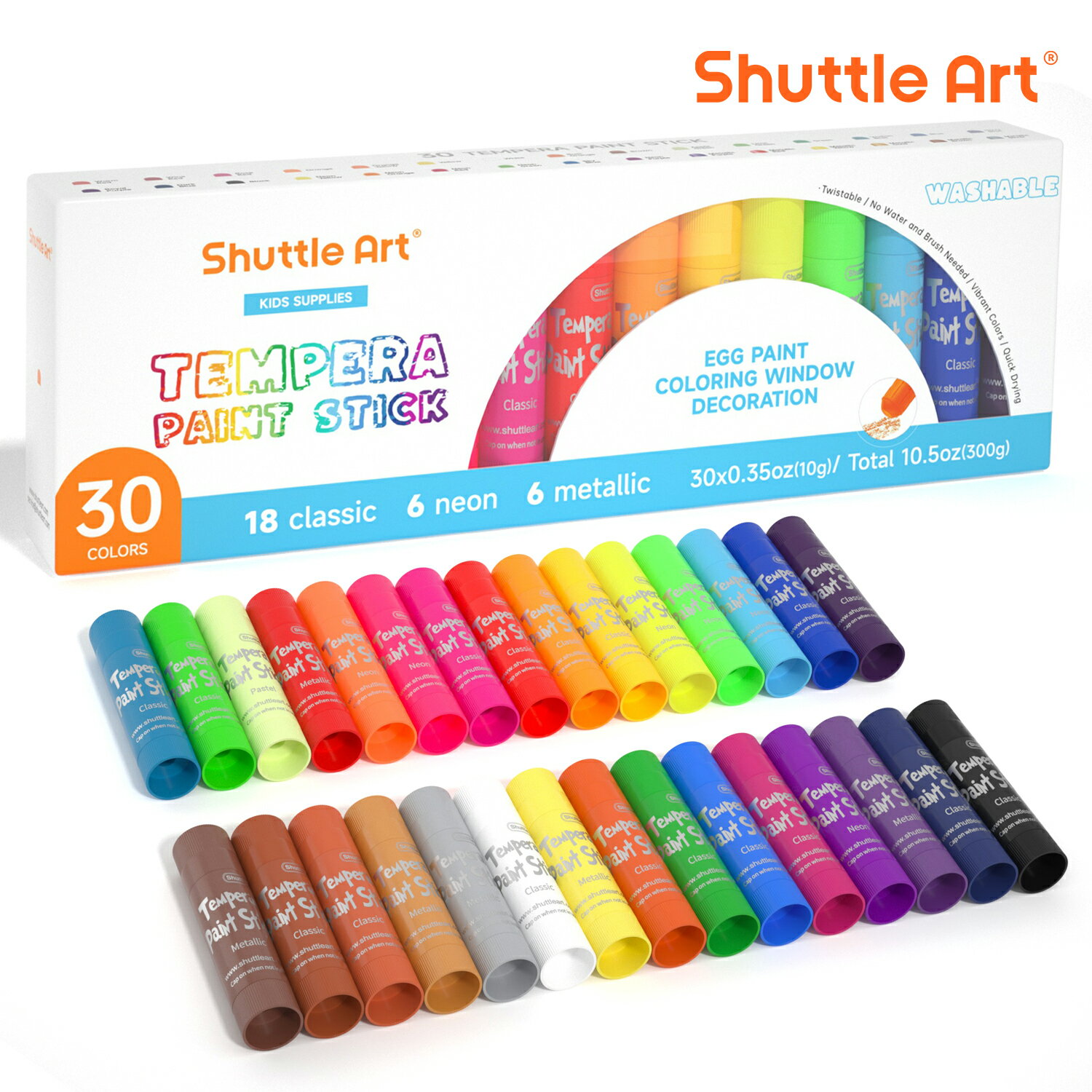 【送料無料】クレヨン 30色~40色セット 手が汚れない テンペラクレヨン テンペラペイントスティック 洗える 速乾 繰り出し式 安全 カラーペン ウォッシャブ...