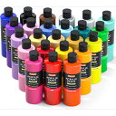 【送料無料】アクリル絵の具 24色 250ml 大容量 絵の具セット 無毒 速乾 耐水 耐久 キャンバス/石/木材/セラミック/壁に描ける キラキラ絵の具 画材...