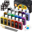 【P10倍UP! 05/15 23:59迄】布用絵の具 18色セット 60ml メタリックカラー 布えのぐ 布描き絵の具 洗っても落ちない ファブリックペイント...