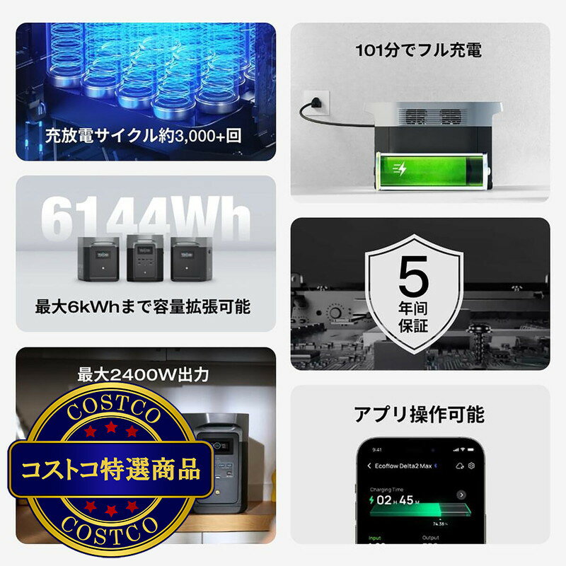 送料無料!(コストコ) EcoFlow(エコフ...の紹介画像2
