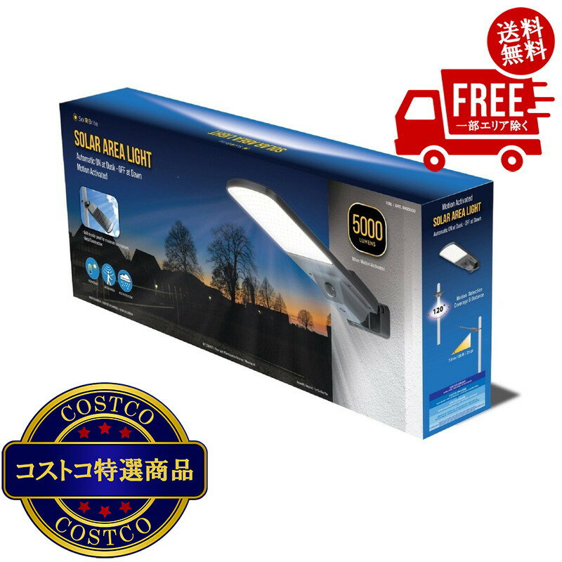 送料無料！(コストコ) Sol-R-Brite ソーラーモーションストリートライト 5000ルーメン　※ご注文後2-3日以内にお届けします