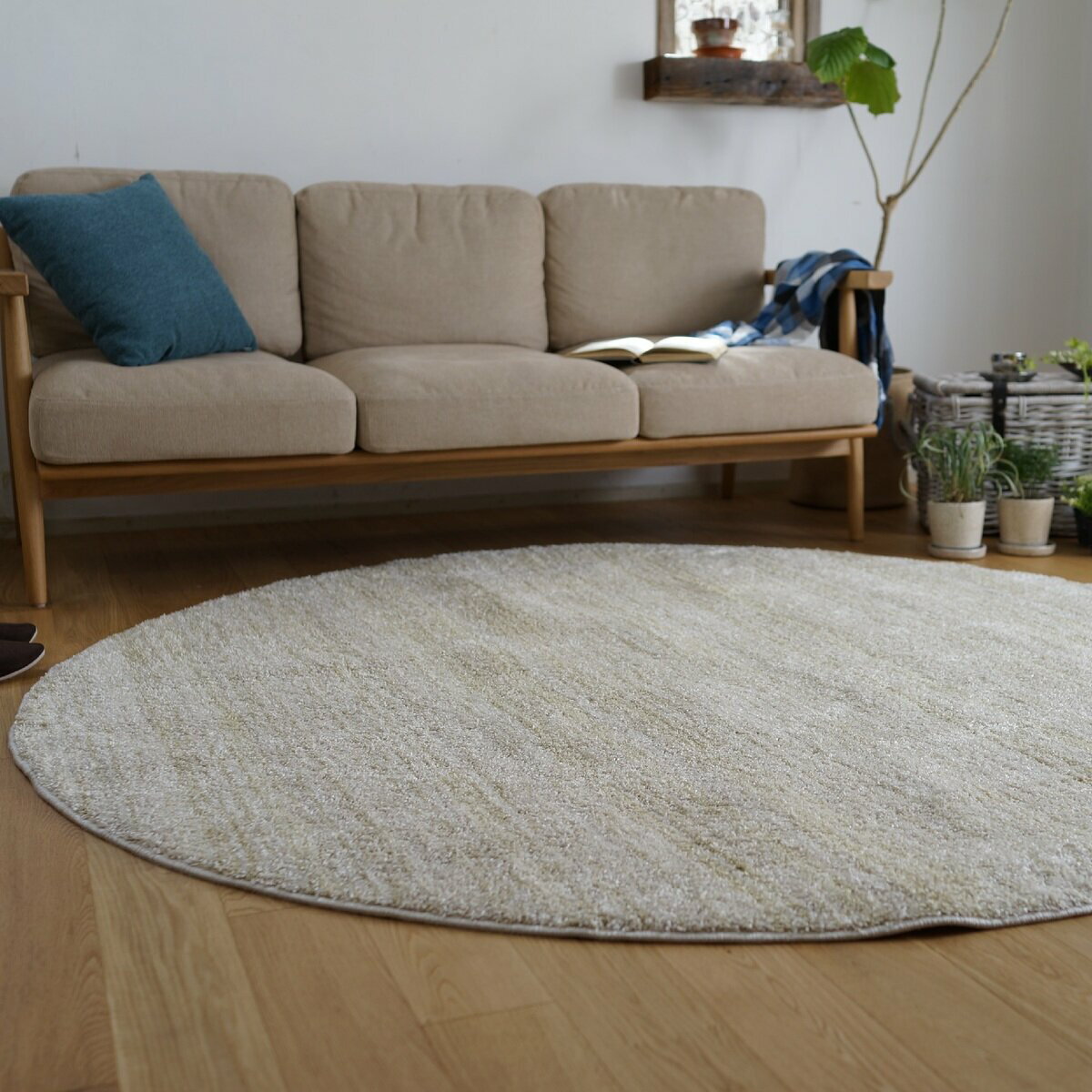 送料無料！（北海道、沖縄ほかの除く）楽天店限定：(コストコ) スミノエ 防炎・防音ラグ リュストル 正円 200cm x 200cm