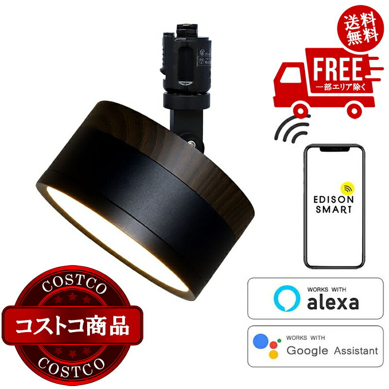 送料無料！(コストコ) Edison Smart（エジソンスマート）ウッド調 ミニシーリングライト アーム付 ウォ..