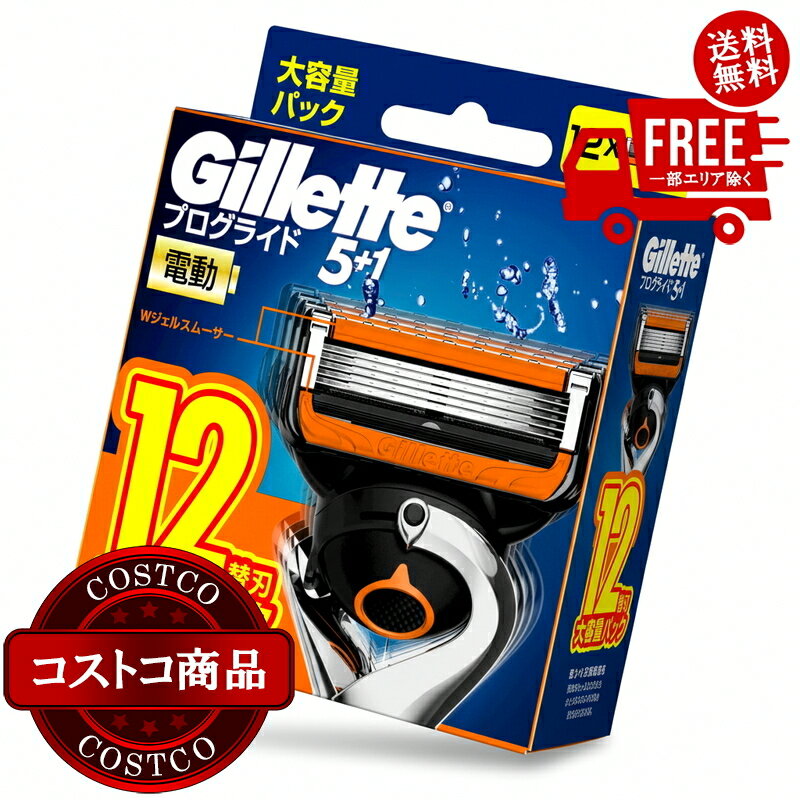 送料無料！(コストコ) ジレット プログライド 電動タイプ 髭剃り カミソリ 替刃12個 ※ご注文後2-3日以内にお届けします