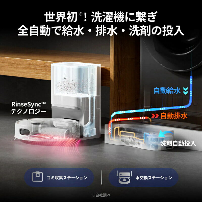 送料無料！(コストコ) スイッチボット ロボット掃除機 S10(外付水タンク付き) 全自...