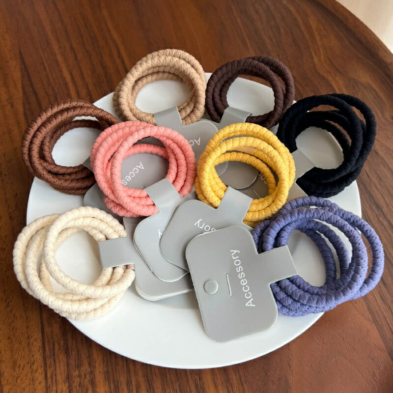 ヘアゴム 跡がつかない 大人っぽい ロープ風 絡まらない 太め 5点セット ヘアアクセサリー 痛くない ゴム おしゃれ かわいい シンプル ポニーテールー ヘアアレンジ まとめ髪 髪ゴム 通勤 スポーツ