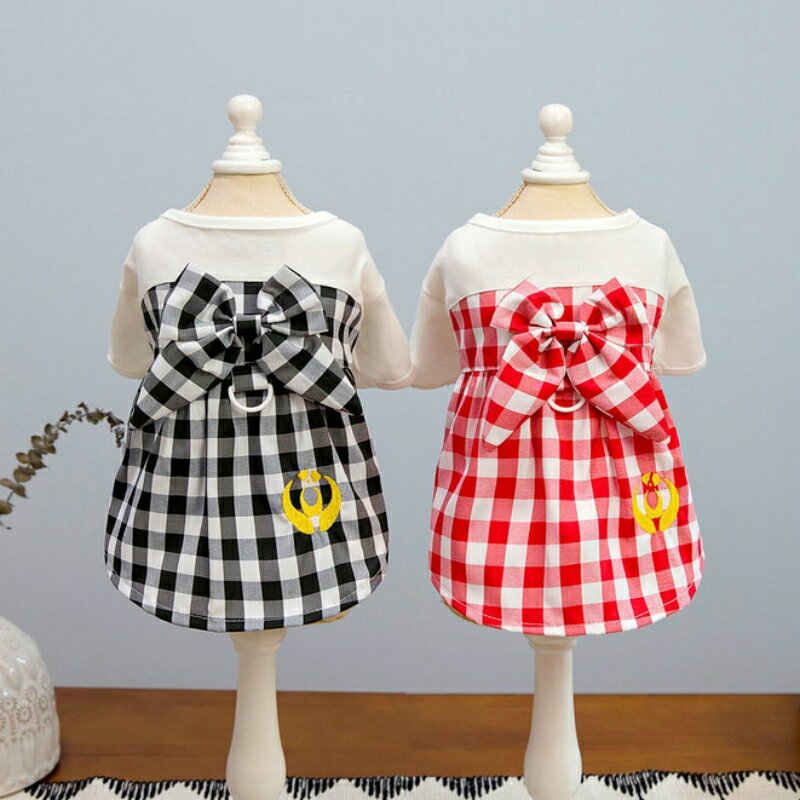 【よりどり2着で300円OFF/よりどり3着で500円OFF】ドッグウェア ワンピース 犬服 犬用ウェア ペットウェア ドレス 春 夏 春用 夏用 小型犬用 中型犬用 可愛い おしゃれ お散歩 チェック柄 ニット 綿 可愛い 女の子