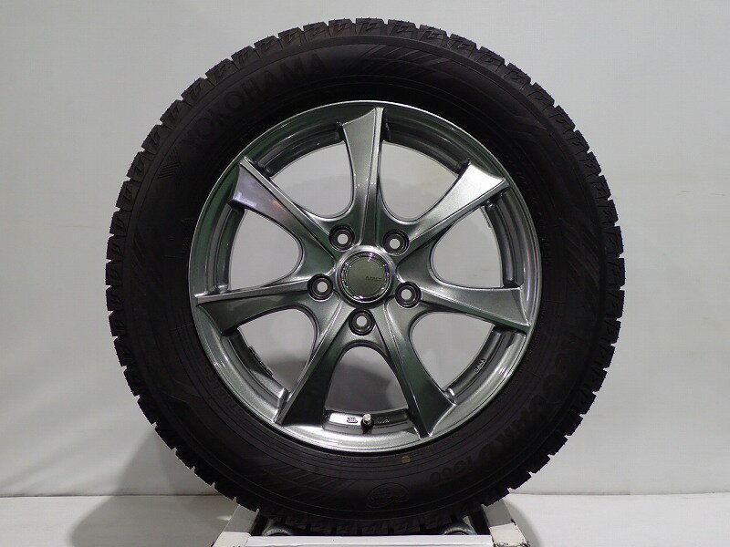 【5/9～20P20倍】【中古】215/60R16 スタッドレスタイヤ ホイール 4本セット ヨコハマ アイスガードIG60 1660 50-5H114.3 オートバックス レベン （ 16インチ 215/60-16 ）