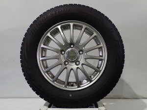 【中古】195/65R15 スタッドレスタイヤ ホイール 4本セット ブリヂストン ブリザックVRX2 1560+53-5H114.3 ブリヂストン エコフォルム （ 15インチ 195/65-15 ）