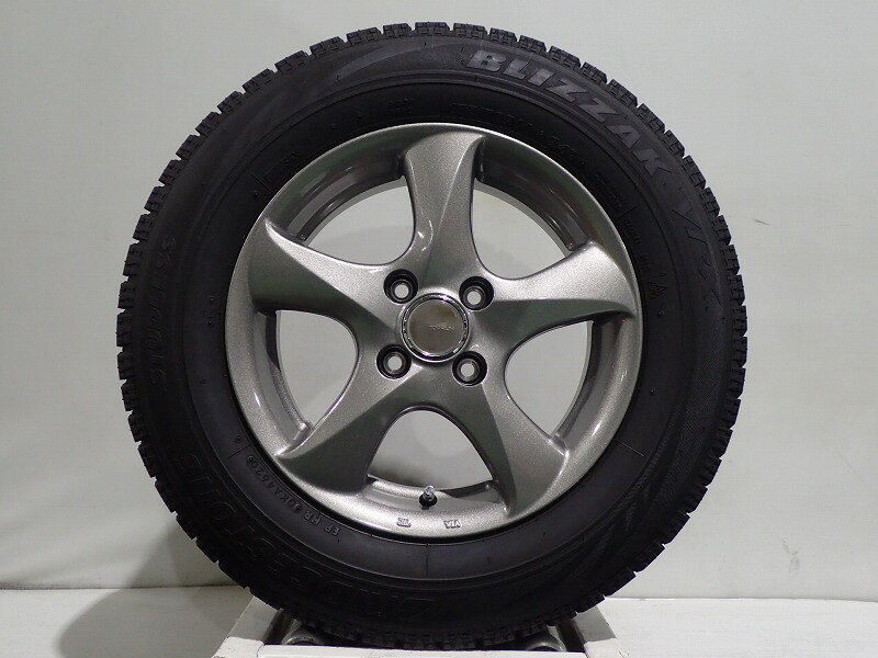 【5/9～20P20倍】【中古】175/70R14 スタッドレスタイヤ ホイール 4本セット ブリヂストン ブリザックVRX 1455+39-4H100 ブリヂストン トップラン （ 14インチ 175/70-14 ）