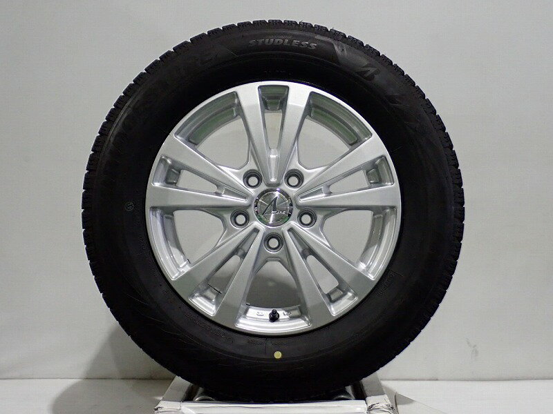 【スーパーセール】【中古】195/65R15 スタッドレスタイヤ ホイール 4本セット ブリヂストン ブリザックVRX2 1560+50-5H114.3 コウセイ エアベルグ （ 15インチ 195/65-15 ）