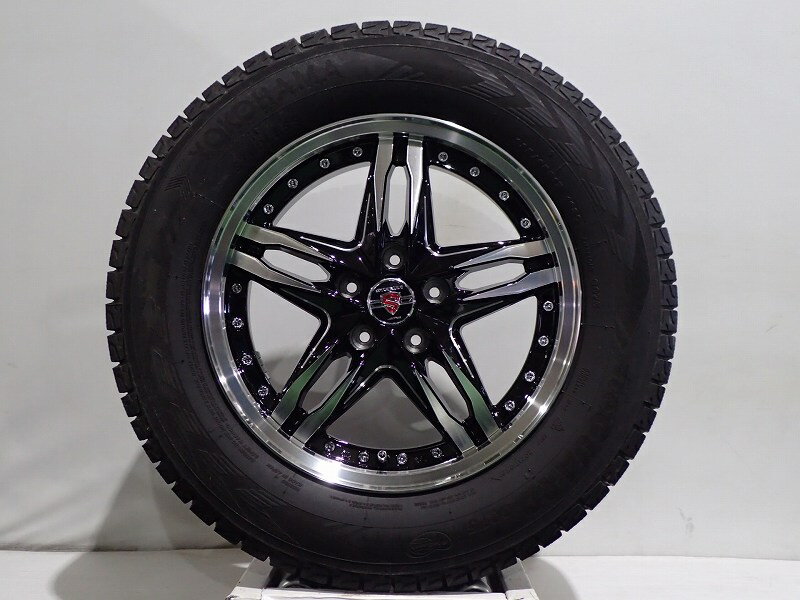 【5/9～20P20倍】【中古】235/65R17 スタッドレスタイヤ ホイール 4本セット ヨコハマ アイスガードG075 1770+38-5H114.3 キョウホウ シュタイナー （ 17インチ 235/65-17 ）