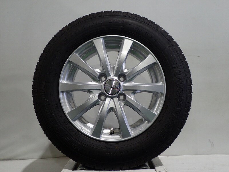 【5/9～20P20倍】【中古】175/70R14 スタッドレスタイヤ ホイール 4本セット グッドイヤー アイスナビ7 1455+38-4H100 ウェッズ ラブリオンRS01 （ 14インチ 175/70-14 ）