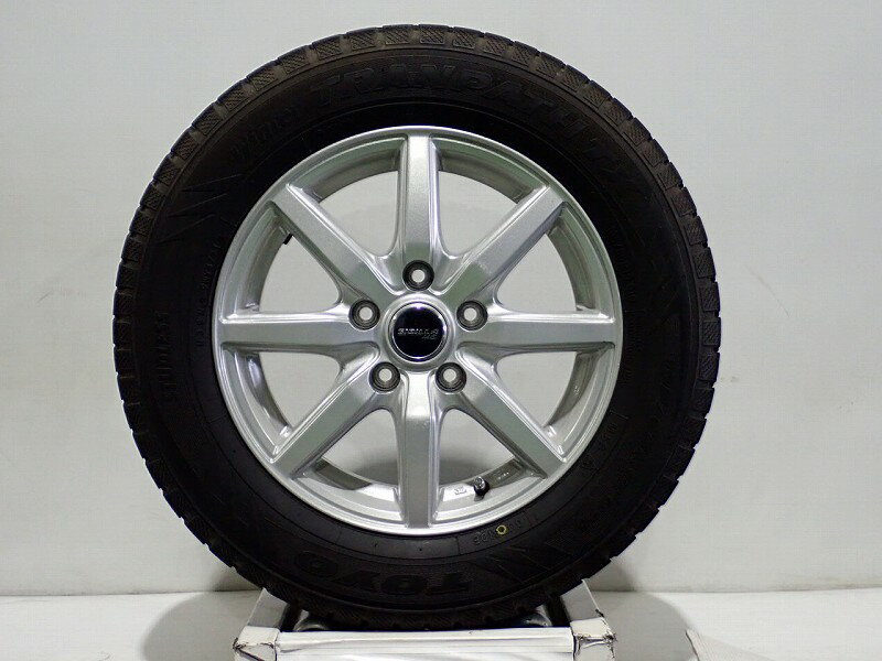 【5/9～20P20倍】【中古】195/65R15 スタッドレスタイヤ ホイール 4本セット トーヨー ウインタートランパスTX 1560+43-5H114.3 トピー シビラ （ 15インチ 195/65-15 ）