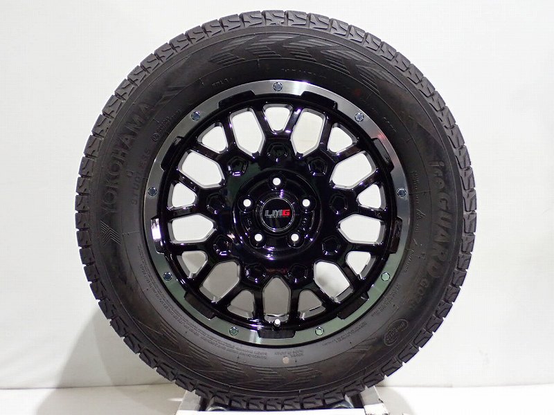 【5/9～20P20倍】【中古】235/65R17 スタッドレスタイヤ ホイール 4本セット ヨコハマ アイスガードG075 1765+38-5H114.3 レアマイスター LMG （ 17インチ 235/65-17 ）