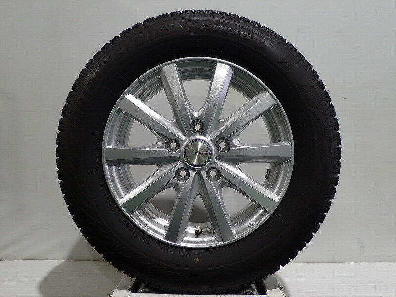 【スーパーセール】【中古】195/65R15 スタッドレスタイヤ ホイール 4本セット ブリヂストン ブリザックVRX2 1560+53-5H114.3 ウェッズ ラブリオンRS01 （ 15インチ 195/65-15 ）