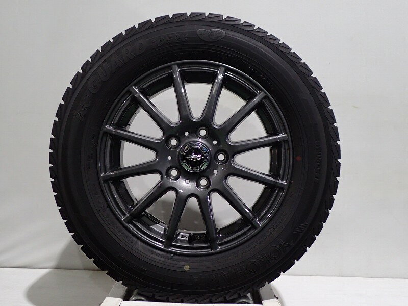 【5/9～20P20倍】【中古】195/65R15 スタッドレスタイヤ ホイール 4本セット ヨコハマ アイスガードIG52C 1560+52-5H114.3 ウェッズ テッド （ 15インチ 195/65-15 ）