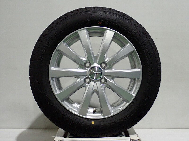 【5/9～20P20倍】【中古】175/65R15 スタッドレスタイヤ ホイール 4本セット グッドイヤー アイスナビ6 1555+42-4H100 ウェッズ ラブリオンRS01 （ 15インチ 175/65-15 ）