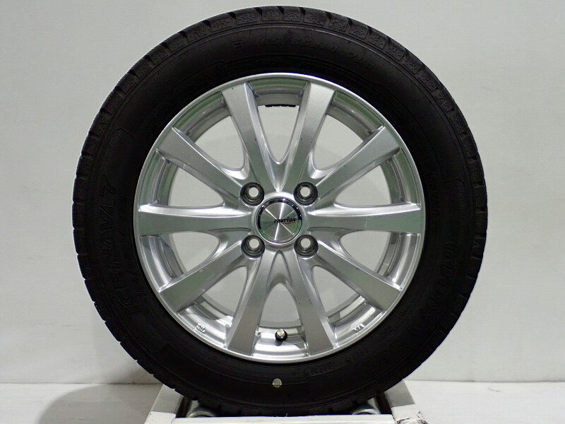 【5/9～20P20倍】【中古】165/65R14 スタッドレスタイヤ ホイール 4本セット グッドイヤー アイスナビ7 1455+38-4H100 ウェッズ ラブリオンRS01 （ 14インチ 165/65-14 ）