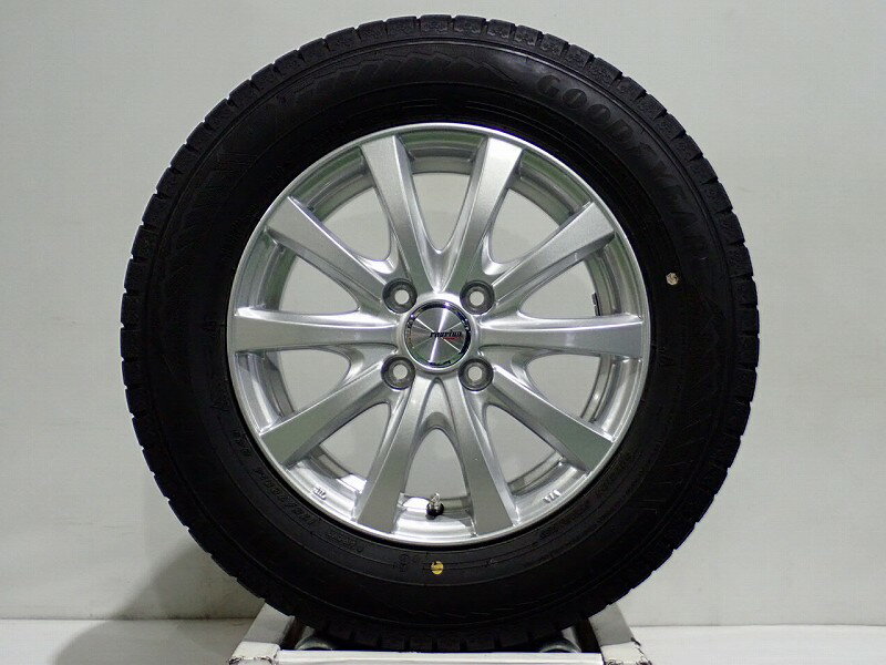 【5/9～20P20倍】【中古】175/70R14 スタッドレスタイヤ ホイール 4本セット グッドイヤー アイスナビ8 1455+38-4H100 ウェッズ ラブリオンRS01 （ 14インチ 175/70-14 ）