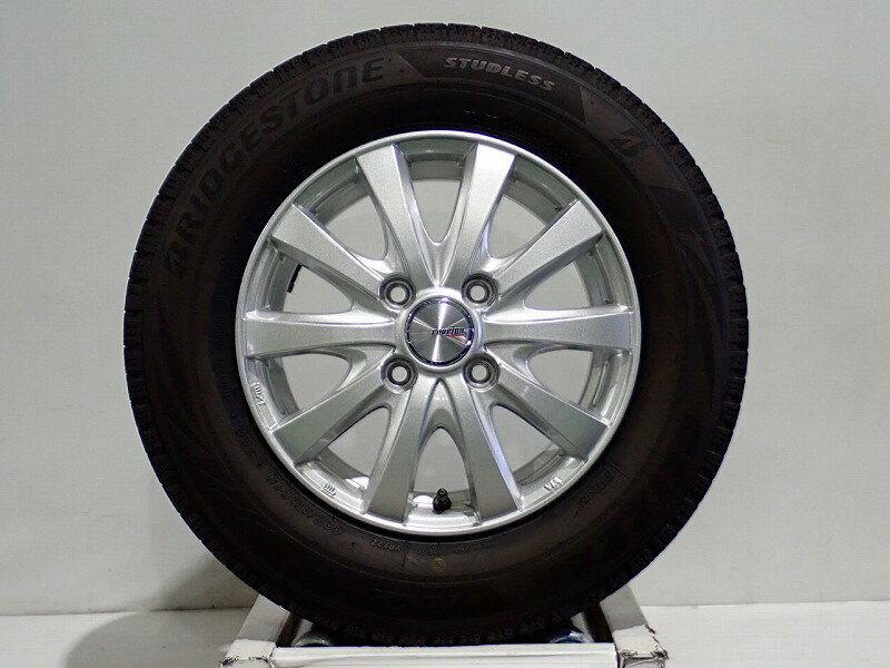 【5/9～20P20倍】【中古】145/80R13 スタッドレスタイヤ ホイール 4本セット ブリヂストン ブリザックVRX2 1340+45-4H100 ウェッズ ラブリオンRS01 （ 13インチ 145/80-13 ）