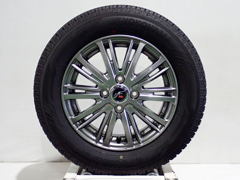 【5/9～20P20倍】【中古】165/70R14 スタッドレスタイヤ ホイール 4本セット ヨコハマ アイスガードIG60 1445+45-4H100 ウェッズ ファング （ 14インチ 165/70-14 ）