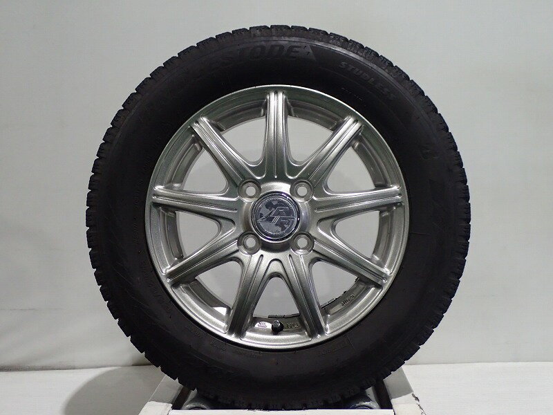 【スーパーセール】【中古】155/65R13 スタッドレスタイヤ ホイール 4本セット ブリヂストン ブリザックVRX2 1340+42-4H100 フメイ レーシングフォース （ 13インチ 155/65-13 ）