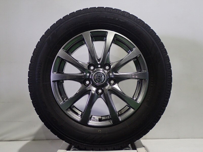 【5/9～20P20倍】【中古】195/65R15 スタッドレスタイヤ ホイール 4本セット トーヨー オブザーブガリットGIZ 1560+43-5H114.3 ビッグウェイ TRG （ 15インチ 195/65-15 ）