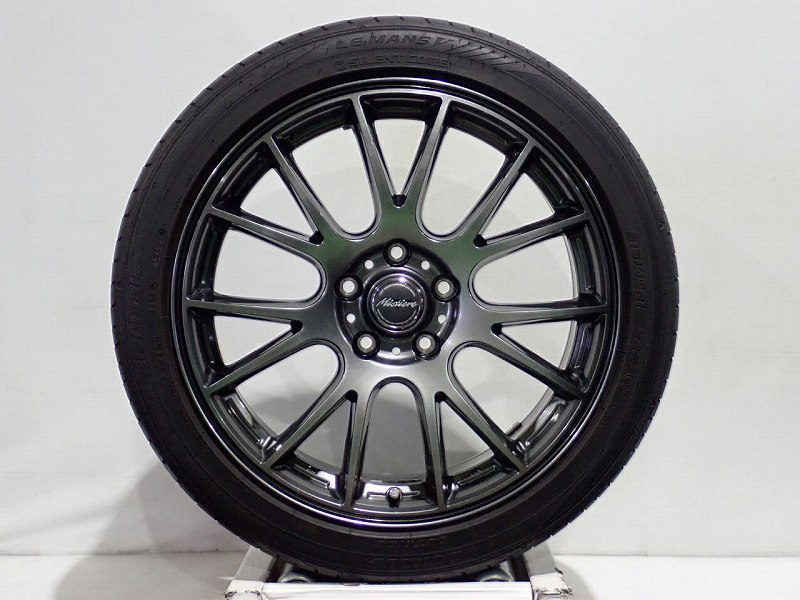 【5/9～20P10倍】【中古】215/45R18 サマータイヤ ホイール 4本セット ダンロップ ルマン5 1875+48-5H114.3 ダンロップ ミスティーレ （ 18インチ 215/45-18 ）