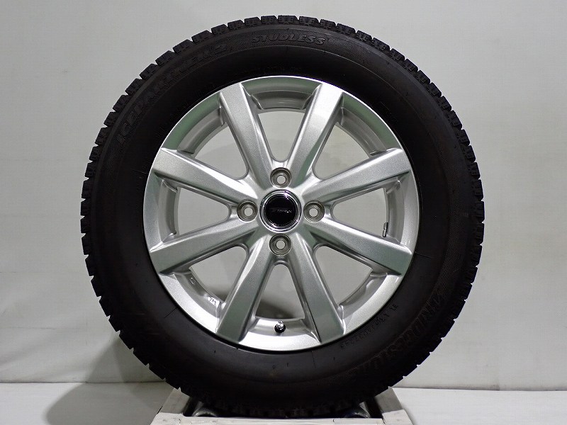 【中古】185/65R15 スタッドレスタイヤ アルミホイール 4本セット ブリヂストン アイスパートナー2 1555+52-4H100 ブリヂストン トップラン （ 15インチ 185/65-15 ）