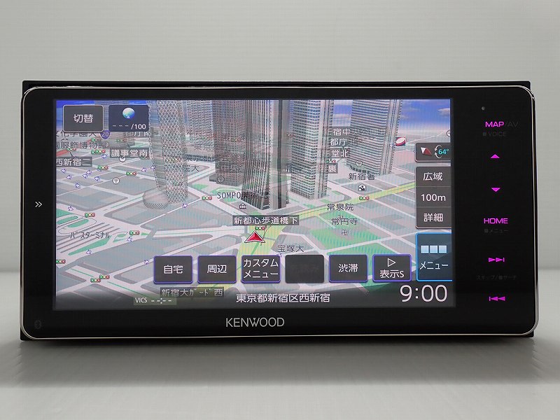 【中古】カーナビ 7型 ケンウッド MDV-M808HDW( ナビゲーション AVN )