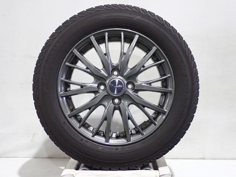 【中古】175/65R15 スタッドレスタイヤ アルミホイール 4本セット ヨコハマ アイスガードIG52C 1555+50-4H100 ウェッズ ラブリオンRM01 （ 15インチ 175/65-15 ）
