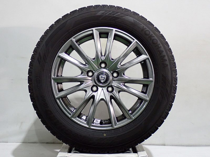 【中古】205/60R16 スタッドレスタイヤ アルミホイール 4本セット ヨコハマ アイスガードIG60 1665+45-5H114.3 レアマイスター ストレンジャー （ 16インチ 205/60-16 ）