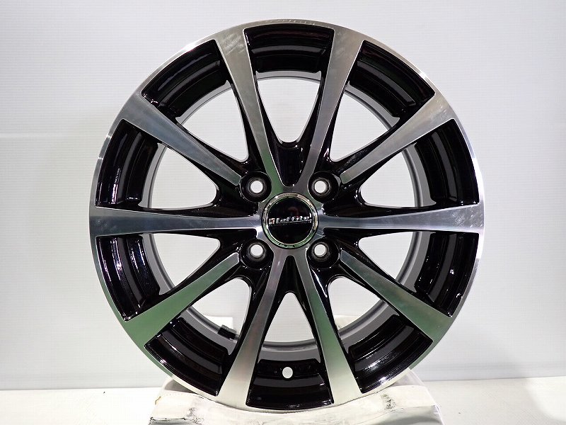 【中古】1555+50-4H100 アルミホイール 4本セット ホットスタッフ ラフィット ( 15インチ )