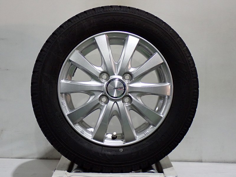 【中古】155/65R13 スタッドレスタイヤ アルミホイール 4本セット トーヨー ガリットGIZ 1340+45-4H100 ウェッズ ラブリオンRS01 （ 13インチ 155/65-13 ）