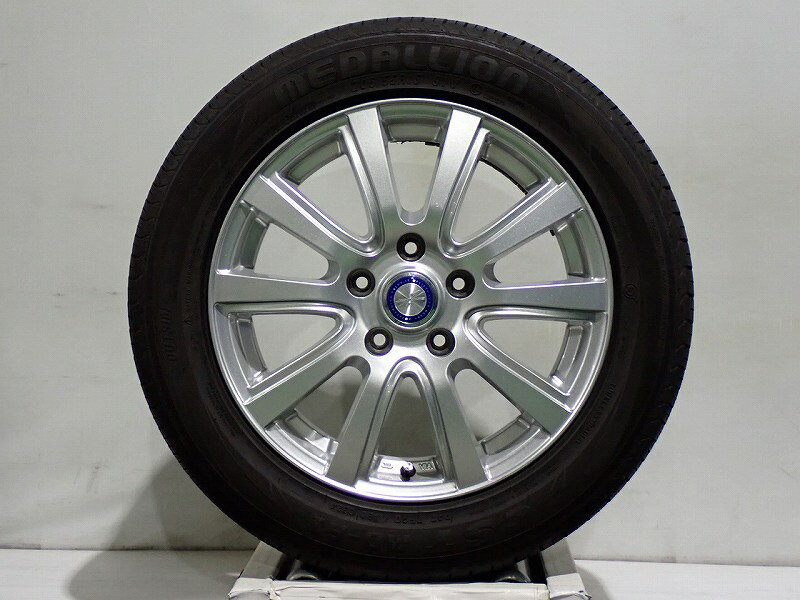【中古】205/55R16 サマータイヤ アルミホイール 4本セット オートバックス メダリオンCST MD-A1 1665+38-5H114.3 ウェッズ ジュネージュヴァノック （ 16インチ 205/55-16 ）