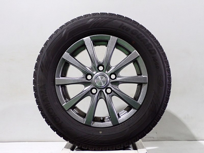 12日20時スタート!30%オフクーポン【中古】195/65R15 スタッドレスタイヤ アルミホイール 4本セット ヨコハマ アイスガードIG60 1560+53-5H114.3 ヨコハマ グラス （ 15インチ 純正 ST 195/65-15 ）