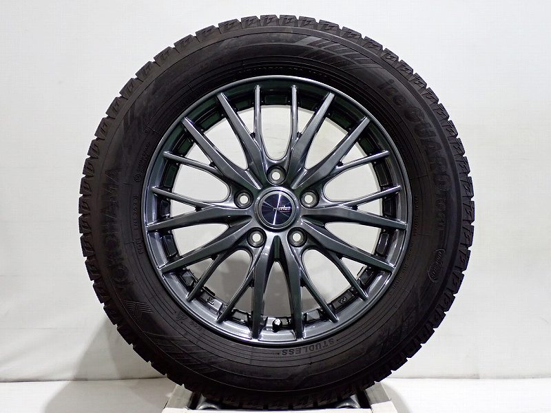 【中古】215/60R16 スタッドレスタイヤ アルミホイール 4本セット ヨコハマ アイスガードIG60 1665+53-5H114.3 ウェッズ ラブリオンRM01 （ 16インチ 215/60-16 ）