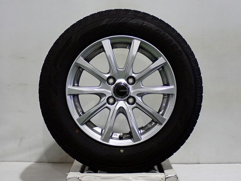 【中古】175/70R14 スタッドレスタイヤ アルミホイール 4本セット ヨコハマ アイスガードIG60 1455+38-4H100 ヨコハマ ミルアス （ 14インチ 175/70-14 ）