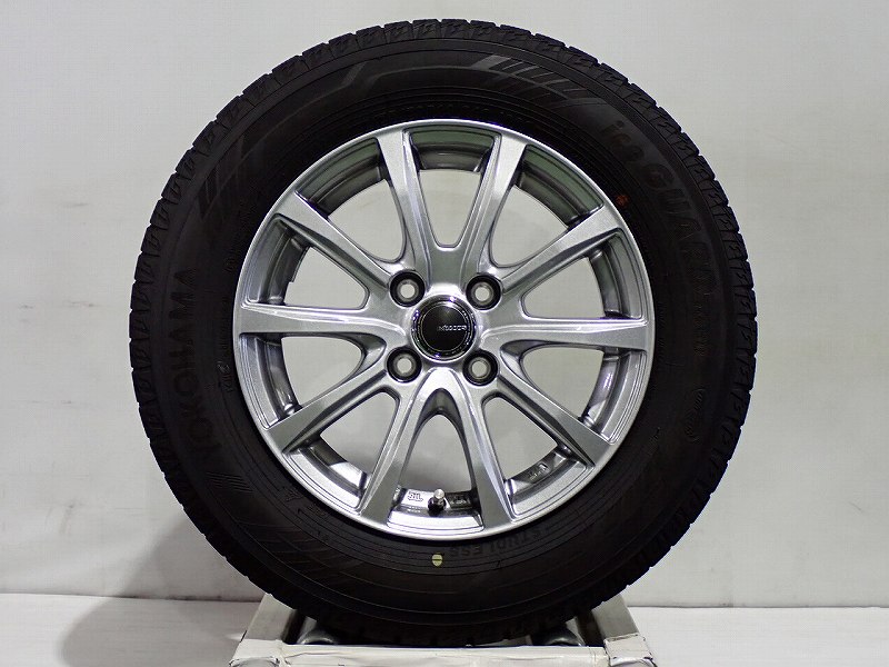 【中古】175/70R14 スタッドレスタイヤ アルミホイール 4本セット ヨコハマ アイスガードIG60 1455+38-4H100 ヨコハマ ミルアス （ 14インチ 175/70-14 ）