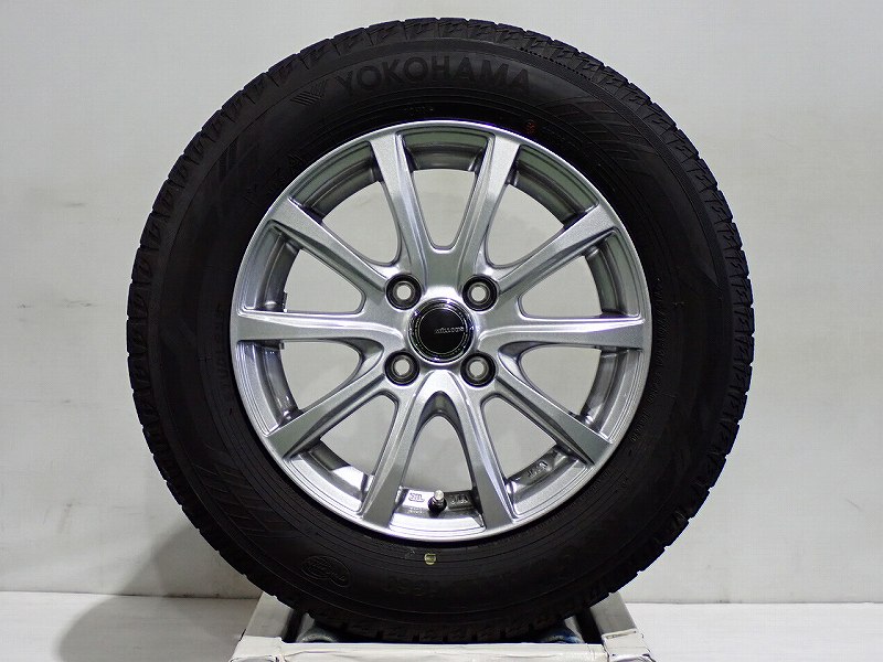 【中古】175/70R14 スタッドレスタイヤ アルミホイール 4本セット ヨコハマ アイスガードIG60 1455+38-4H100 ヨコハマ ミルアス （ 14インチ 175/70-14 ）