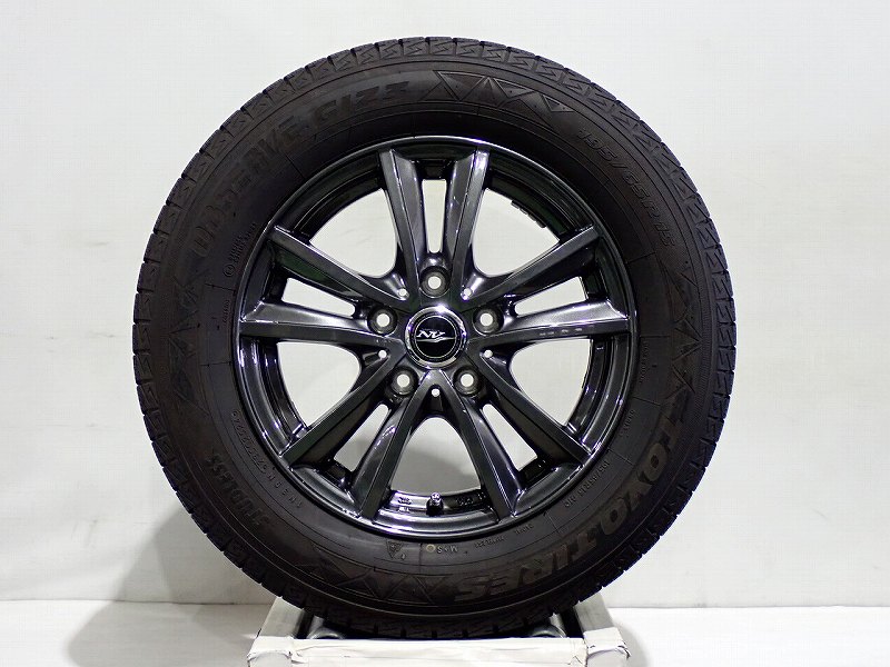 【中古】195/65R15 スタッドレスタイヤ アルミホイール 4本セット トーヨー オブザーブGIZ3 1560+43-5H114.3 ウェッズ ニルバーナブリッツェン （ 15インチ 195/65-15 ）