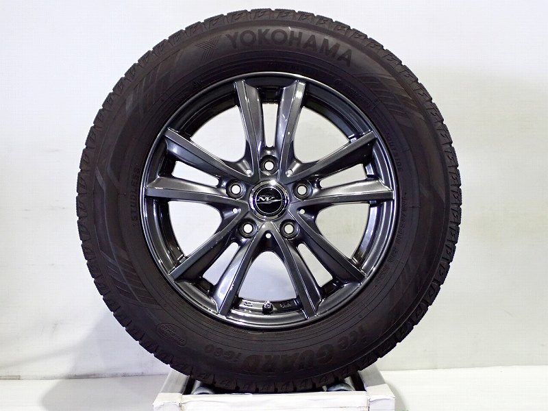 【中古】195/65R15 スタッドレスタイヤ アルミホイール 4本セット ヨコハマ アイスガードIG60 1560+53-5H114.3 ウェッズ ニルバーナブリッツェン （ 15インチ 195/65-15 ）