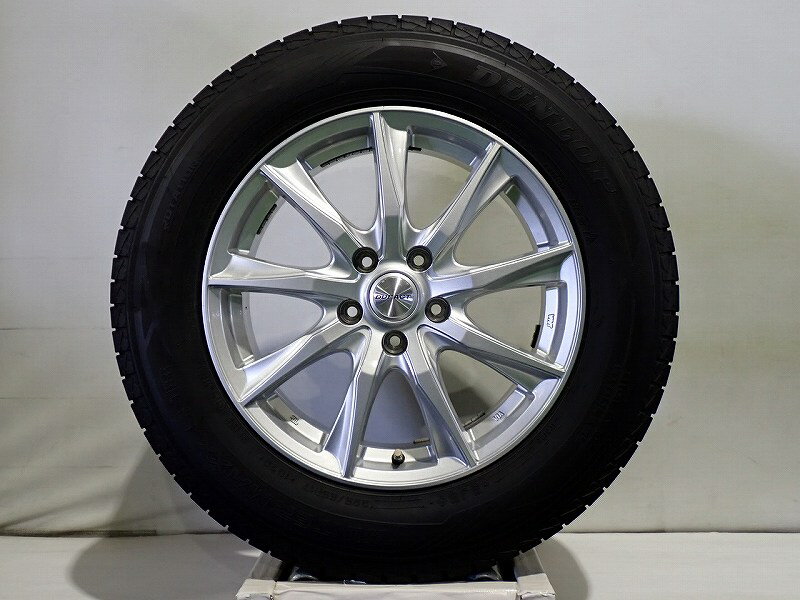Rakuten - スーパーセール期間中ポイント5倍＆クーポン5％off!【中古】225/65R17 スタッドレスタイヤ アルミホイール 4本セット ダンロップ ウインターマックスSJ8プラス 1770+38-5H114.3 ダンロップ デュファクト （ 17インチ 225/65-17 ）