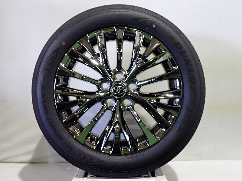 Rakuten - 【中古】225/55R19 サマータイヤ アルミホイール 4本セット ダンロップ SPスポーツマックス060 1970+40-5H120 トヨタ 40系 アルファード （ 19インチ 純正 ST 新車外し 225/55-19 ）