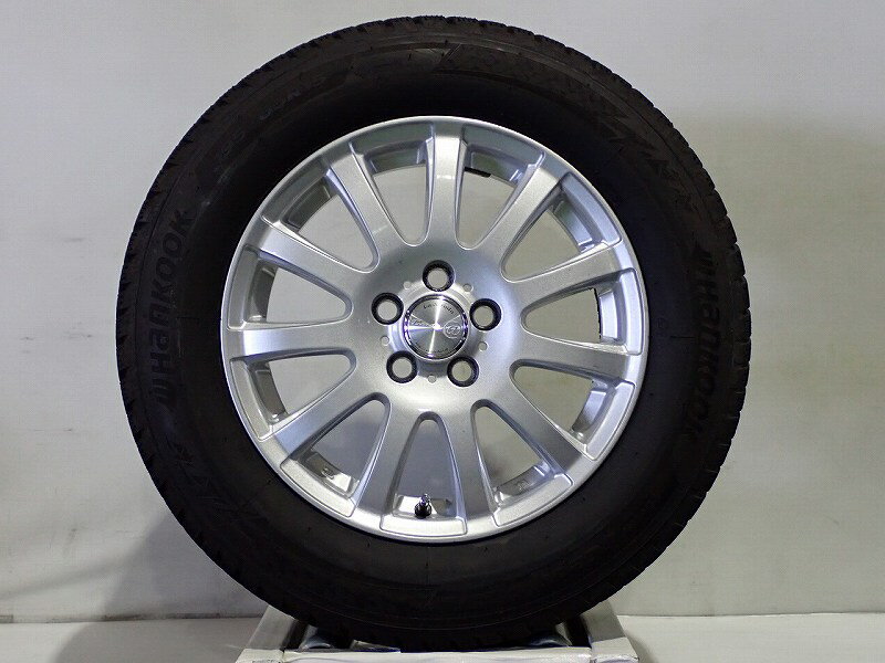 【中古】195/65R15 スタッドレスタイヤ アルミホイール 4本セット ハンコック ウインターアイセプトIZ3 1560+45-5H100 アベショウカイ ラストラーダ （ 15インチ 純正 ST 195/65-15 ）