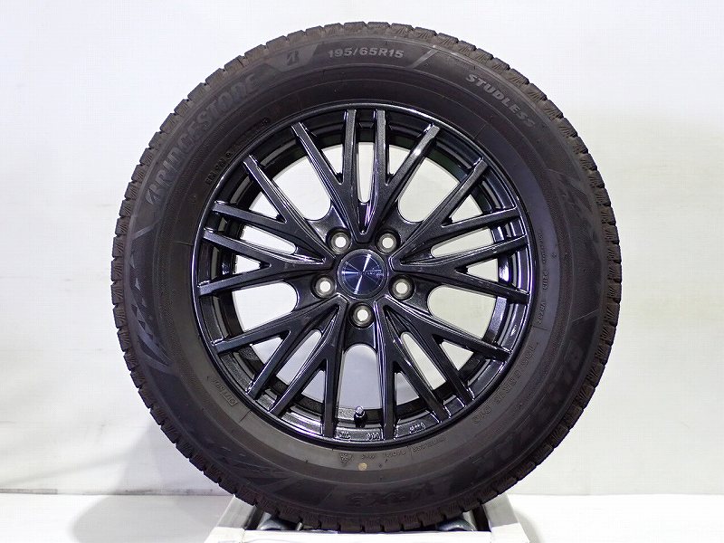 Rakuten - 【中古】195/65R15 スタッドレスタイヤ アルミホイール 4本セット ブリヂストン ブリザックVRX3 1560+43-5H100 ウェッズ ラブリオンRM02 （ 15インチ 195/65-15 ）