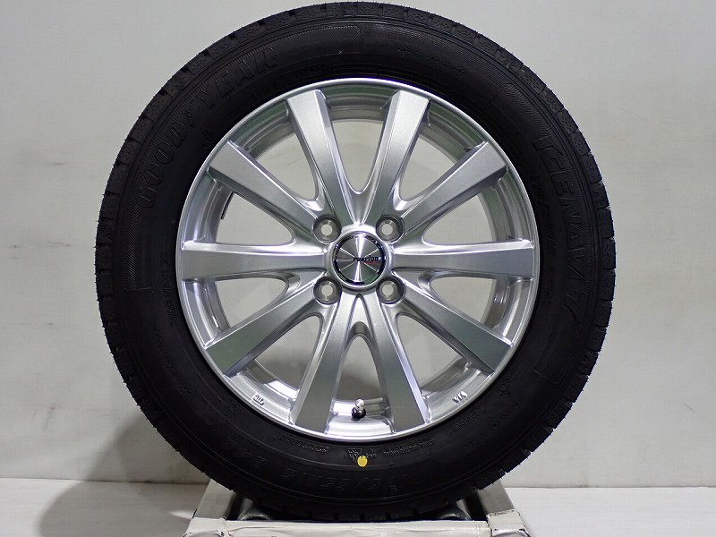 175/65R15 スタッドレスタイヤ アルミホイール 4本セット グッドイヤー アイスナビ7 1555+42-4H100 ウェッズ ラブリオンRS-01 （ 15インチ アウトレット 未使用 175/65-15 ）