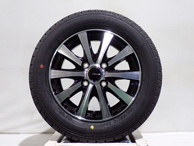 Rakuten - スーパーセール期間中ポイント5倍! 155/65R13 スタッドレスタイヤ アルミホイール 4本セット グッドイヤー アイスナビ7 1340+45-4H100 ウェッズ ガレリアGS01 （ 13インチ アウトレット 未使用 155/65-13 ）